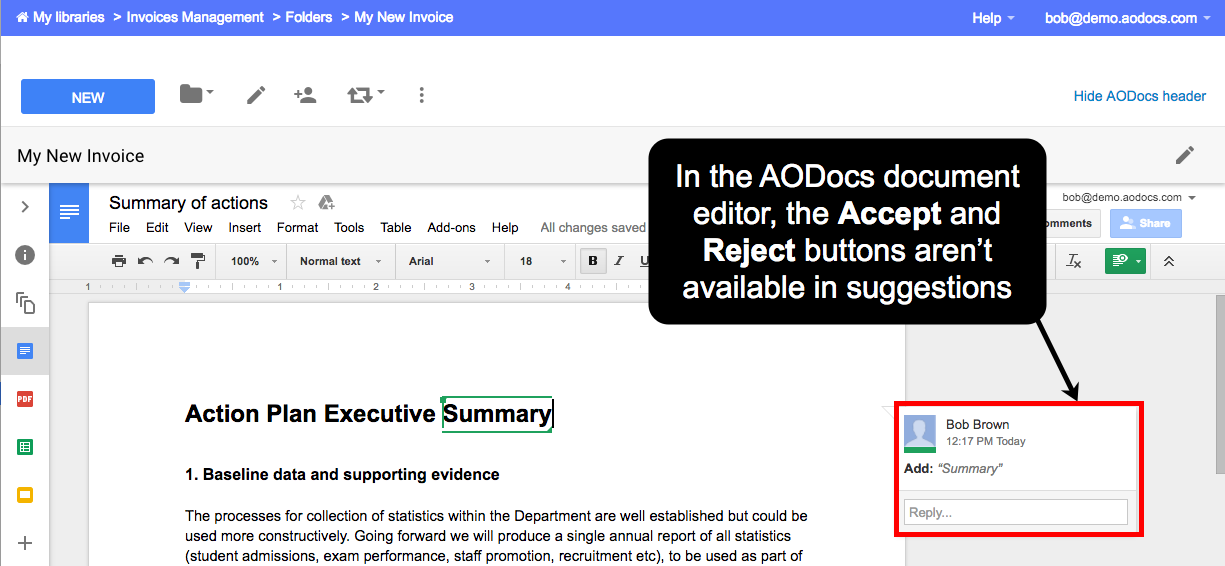 Google file attachments: limitations – AODocs Knowledge Base