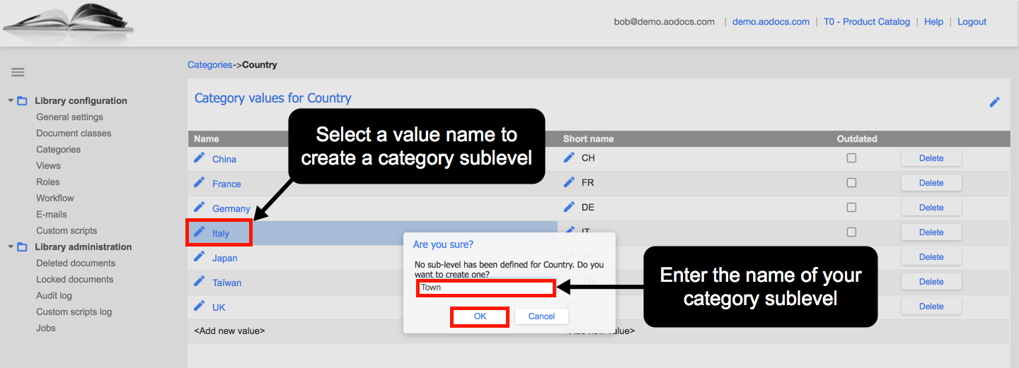 Undocumented change to Catalog API subcategories - Documentation