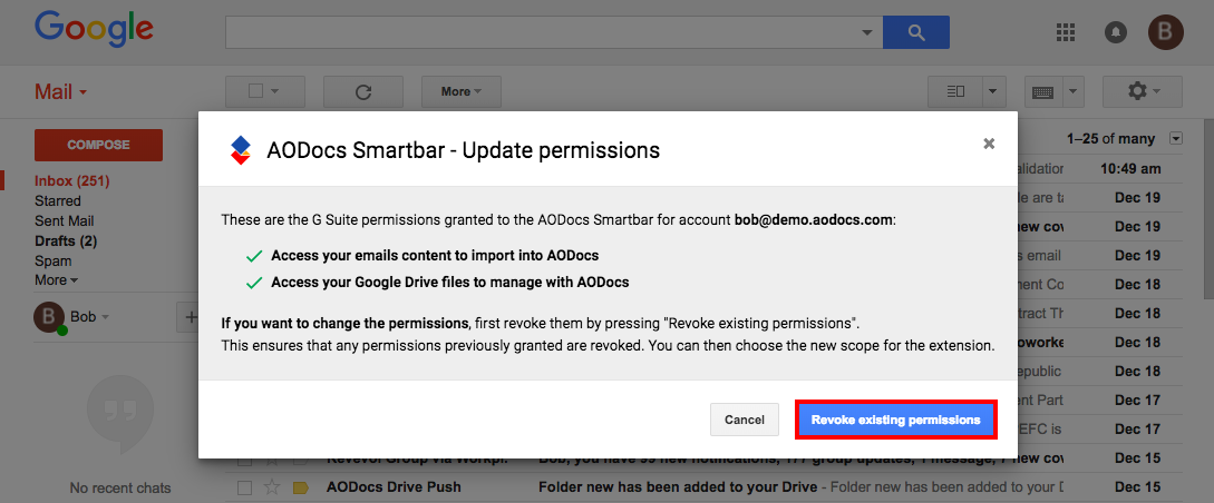 Manage Your AODocs Smartbar Permissions – AODocs Knowledge Base