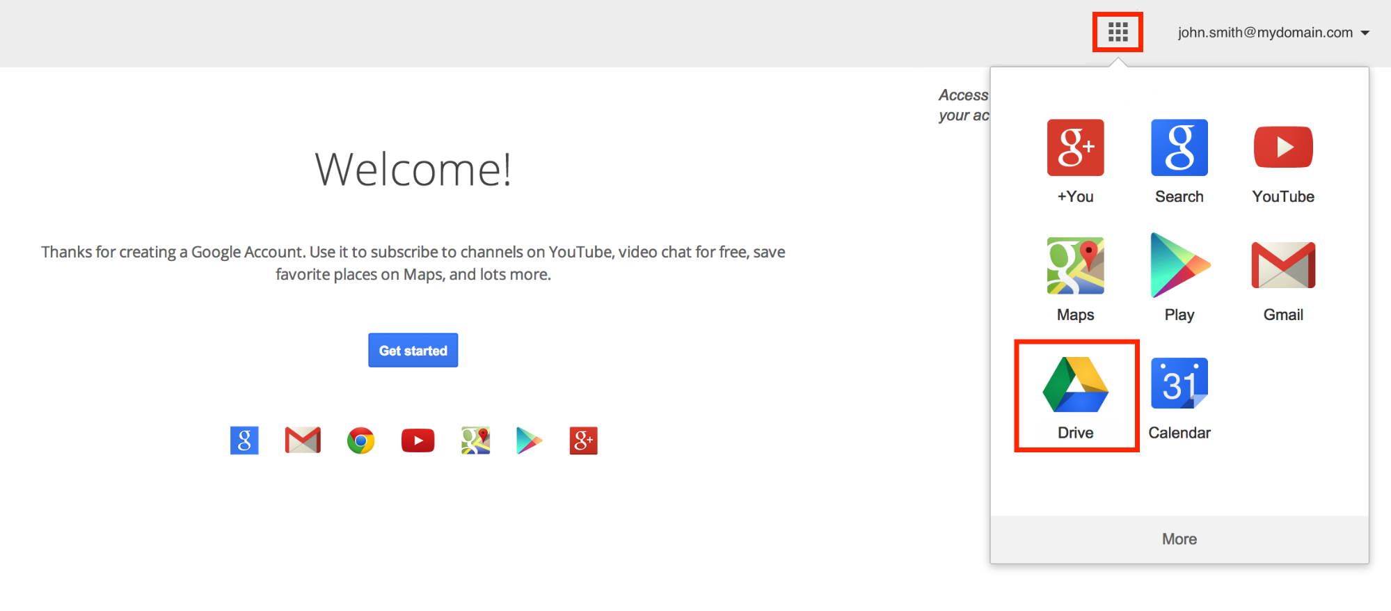 how to access google drive with non gmail account